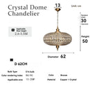 Axyaa French Retro Crystal Chandelier - High-end Medieval Design for Living Room & Restaurant