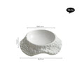 Axyaa Irregular Rock Texture Ceramic Double Layer Soup Plate - Set of 1