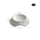 Axyaa Irregular Rock Texture Ceramic Double Layer Soup Plate - Set of 1