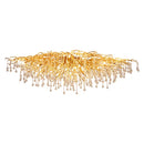 Axyaa Golden Crystal Tear Drop Ceiling Light for Living Room & Bedroom