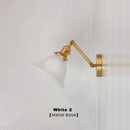 Axyaa Green Glass Wall Lamp Modern Nordic Bedroom Sconce LED Lighting