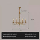 Axyaa Crystal Chandelier LED Hanging Lamp for Luxury Living Room Decor