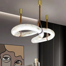 Axyaa Marble Pendant Light: Modern Minimalist Nordic Design Chandelier for Villa Decoration