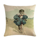 Axyaa Halloween Skull Linen Pillowcase 45*45cm
