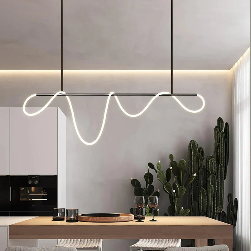 Axyaa Nordic LED Musical Note Chandelier: Creative, Simple, Postmodern Art Lighting