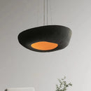 Axyaa Black Pumpkin Japanese Style Ceiling Chandelier - Modern Round Pendant Lamp