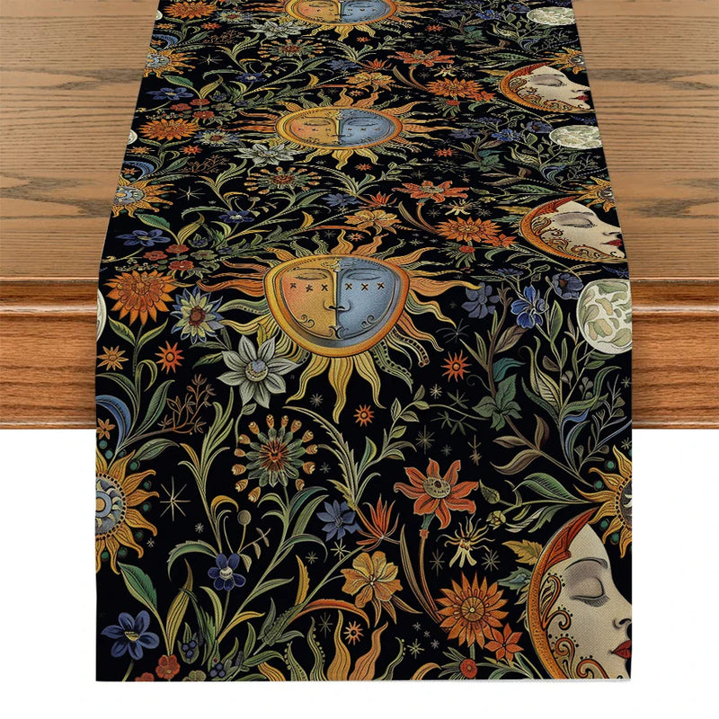 Axyaa Floral Branches Table Runner for Kitchen Dining Decor