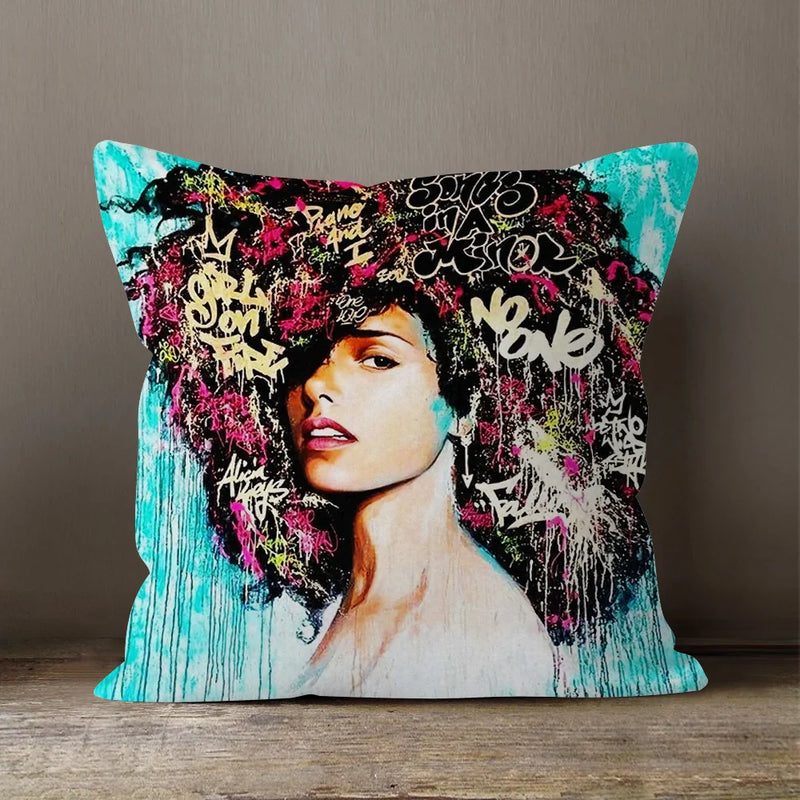 Axyaa Africa Beauty Expression Decorative Velvet Cushion Cover