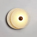Axyaa Creamy Marble Style Bedside Wall Lamp, LED Living Room Lighting