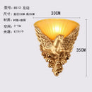 Axyaa Angel Resin Wall Lamp - Nordic Bedroom Crystal Bedside Light