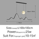 Axyaa LED Pendant Lights 100/120CM: Modern Kitchen Dining Bar Hanging Lamp Fixtures