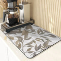 Axyaa Leaves Pattern Silicone Dish Mat for Absorbent Drying & Home Decor