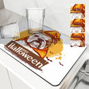 Axyaa Halloween Law Dry Coffee Mat - Absorbent Dish Placemat