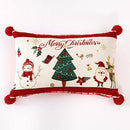 Axyaa Red Snowflake Cushion Cover - Christmas Sofa Pillowcase