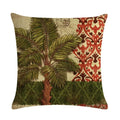 Tropical Tree Green Plant Linen Cushion Cover by Axyaa for Home Decoration