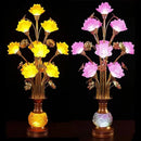 Axyaa LED Lotus Table Lamp: Illuminating Buddha's Presence in Worship Settings