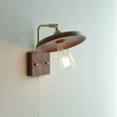 Axyaa Vintage Copper LED Wall Sconce with Pull Chain Switch