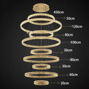 Axyaa Crystal Chandelier: Modern Home Décor Pendant Lighting for Living & Dining Room