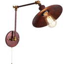 Axyaa Rustic Vintage LED Wall Lamps Pull Chain Switch for Stair Light Fixtures