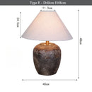 Axyaa Japanese Ceramic LED Floor Lamp with Fabric Lampshade for Home Decor