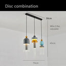 Axyaa Nordic Glass Iron Pendant Lights, Blue Gray Minimalist Bar Table Lamp