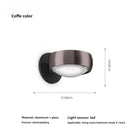 Axyaa Nordic LED Wall Lamp for Bedside Hallway Living Room - Round Design