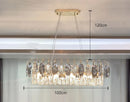 Axyaa Crystal Chandelier Stair Pendant Living Room Lighting