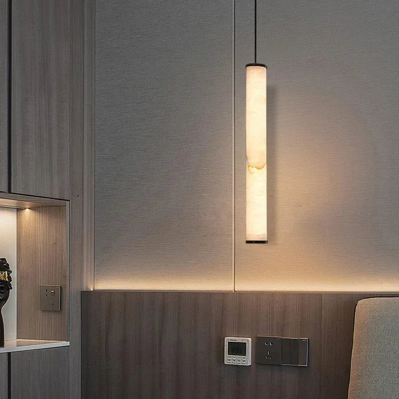 Axyaa Retro Marble LED Chandeliers for Modern Luxury Decor.