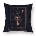 Axyaa Tarot Black Pillowcase 45x45cm for Home Decor and Living Room