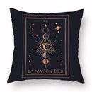 Axyaa Tarot Black Pillowcase 45x45cm for Home Decor and Living Room