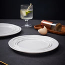 Axyaa Wavy Ceramic Western Food Plate for Hotel and Restaurant Table Setting