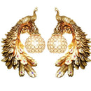 Axyaa Resin Art Peacock Wall Lamp: Retro Aesthetic European Style for Bedrooms and Corridors