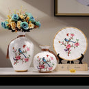 Axyaa Ceramic Vase Set - Retro European American Style Home Decor Craft Ornament