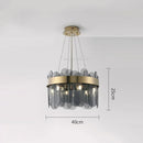 Luxury Gold Glass Chandelier by Axyaa: Elegant Modern Design for Dining & Bedroom