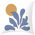 Axyaa Abstract Geometric Pillowcase in Nordic Blue Purple - Peach Skin Fabric
