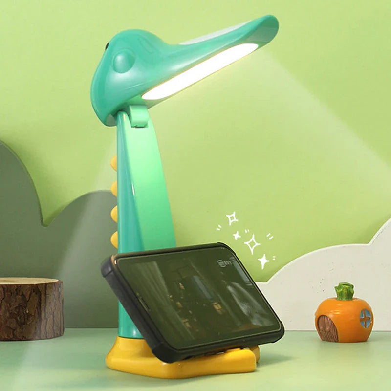 Axya Dinosaur LED Night Light for Kids, Rechargeable Table Lamp with Touch Switch