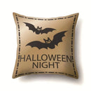 Axyaa Halloween Pumpkin Ghost Print Pillow Cover 45X45CM