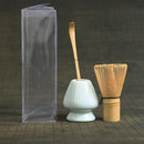 Axyaa Matcha Tea Set Bamboo Whisk Scoop Ceramics Bowl Handmade Ceremony Tool