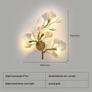 Axyaa Ginkgo Leaf Wall Lamp: Luxury Acrylic Nordic Light for Living Room, Bedroom, Hallway