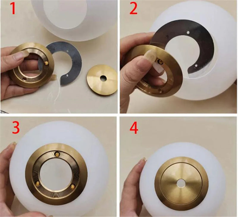 Axyaa Metal Lampshade Holder for Magic Bean Glass Shade