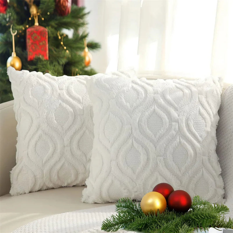 Axyaa Plush Pillowcase: Soft Home Decor Cover for Sofa Couch Cushion
