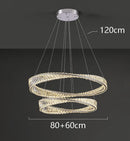 Axyaa Crystal Chandelier Stair Pendant Lamp Modern Living Room Lighting