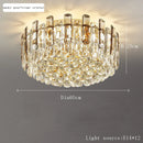 Axyaa Modern Crystal Ceiling Chandelier LED Pendant Light for Living Room Bedroom