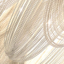 Axyaa Crystal LED Chandelier with Tassel Pendant and Aluminum Chain