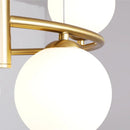Axyaa Glass Ball Chandelier: Modern Nordic LED Ceiling Lamp for Room Decor.