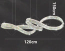 Axyaa Crystal Chandelier - Luxury Living Room Dining Ceiling Light