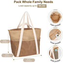 Axyaa Beach Tote: Sand-Proof Handbag with Mesh Pocket and Foldable Design