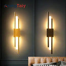 Axyaa Copper Line Pipe Wall Sconces with Acrylic Lampshade - Indoor LED Lighting