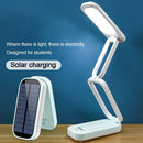 Axyaa Solar-Powered Foldable Desk Lamp with USB Charging and Rechargeable Battery