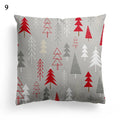 Axyaa Merry Christmas Santa Square Cushion Cover for Sofa and Home